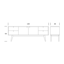 Tv-taso Notte -Muut kalusteet Myynti 2023 Notte tv taso mitat