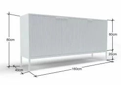 Senkki Siera 160 Cm, Valkoinen -Muut kalusteet Myynti 2023 Siera valkoinen senkki Tenstar 3