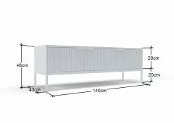 Tv-taso Siera 160 Cm, Valkoinen -Muut kalusteet Myynti 2023 Siera viihdetaso Tenstar 2 1