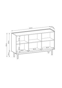 Senkki Bohox -Muut kalusteet Myynti 2023 bohox senkki mittakuva