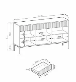 Senkki Latte, 2 Värivaihtoehtoa -Muut kalusteet Myynti 2023 latte senkki mittakuva